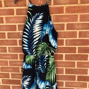 Tropical print romper